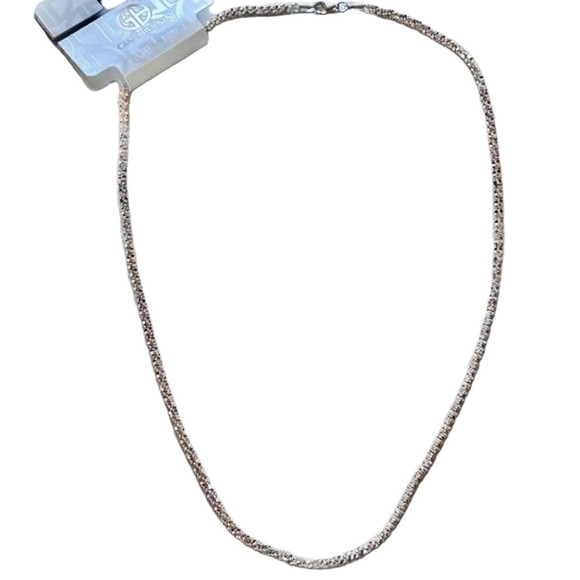 Giani Bernini Sterling Silver Sparkle Link Chain 20 Inch - Picture 3 of 4